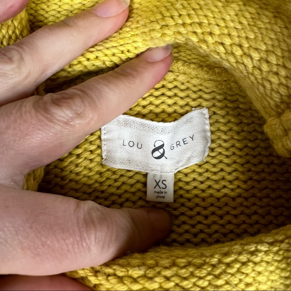 Lou & Grey mustard yellow NWT turtleneck knit sweater XS - Picture 5 of 7